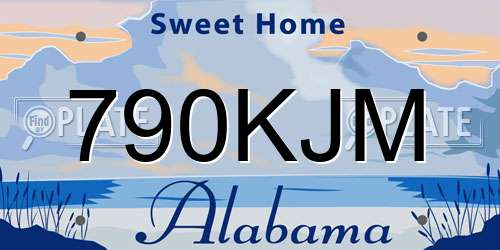 790KJM Alabama License Plate