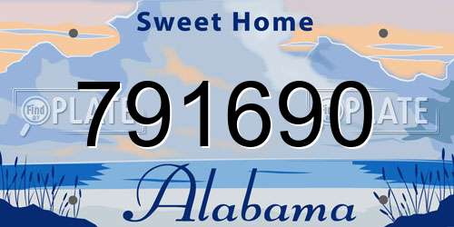 791690 Alabama License Plate