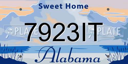 7923IT Alabama License Plate