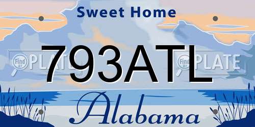 793ATL Alabama License Plate