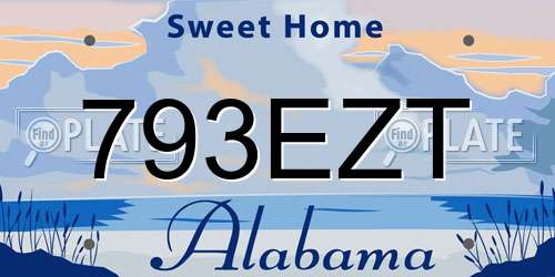 793EZT Alabama License Plate
