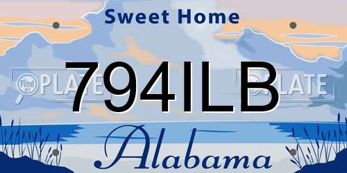 794ILB Alabama License Plate