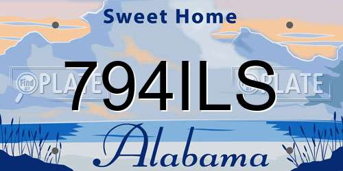 794ILS Alabama License Plate