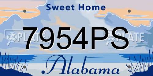 7954PS Alabama License Plate