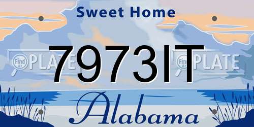 7973IT Alabama License Plate