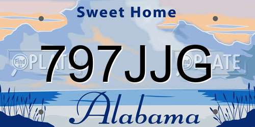 797JJG Alabama License Plate