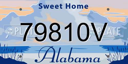 79810V Alabama License Plate