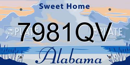 7981QV Alabama License Plate