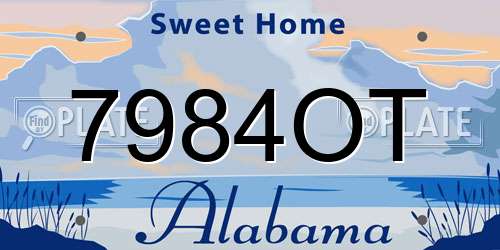 7984OT Alabama License Plate