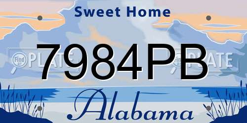 7984PB Alabama License Plate