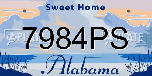 7984PS Alabama License Plate
