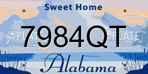 7984QT Alabama License Plate