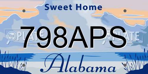 798APS Alabama License Plate