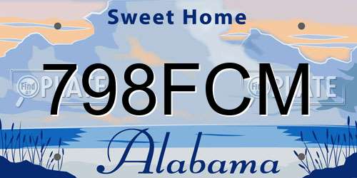 798FCM Alabama License Plate