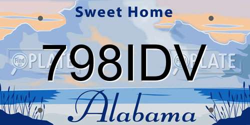 798IDV Alabama License Plate
