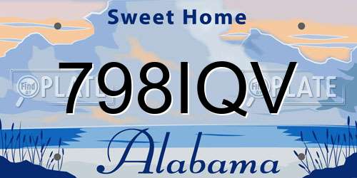 798IQV Alabama License Plate