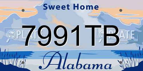 7991TB Alabama License Plate