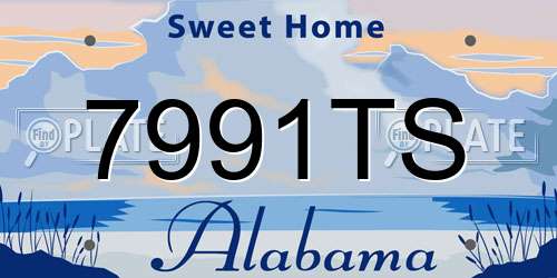 7991TS Alabama License Plate