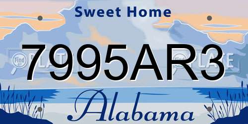 7995AR3 Alabama License Plate