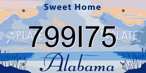 799I75 Alabama License Plate
