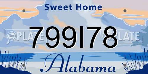 799I78 Alabama License Plate