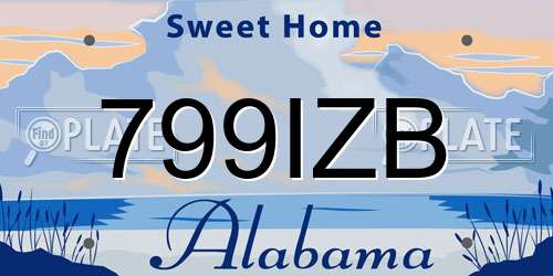 799IZB Alabama License Plate