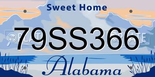 79SS366 Alabama License Plate