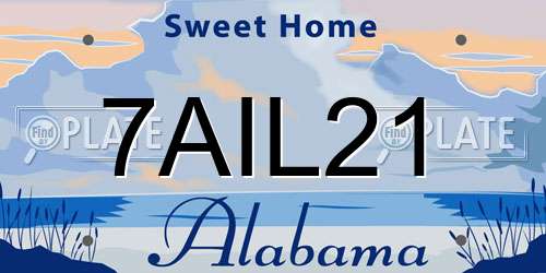 7AIL21 Alabama License Plate