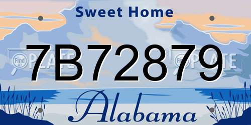 7B72879 Alabama License Plate