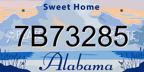 7B73285 Alabama License Plate