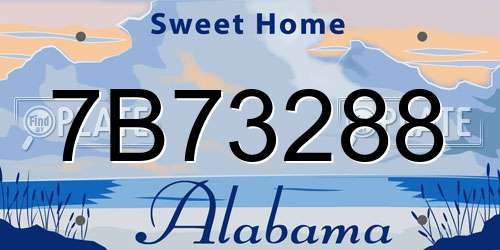 7B73288 Alabama License Plate
