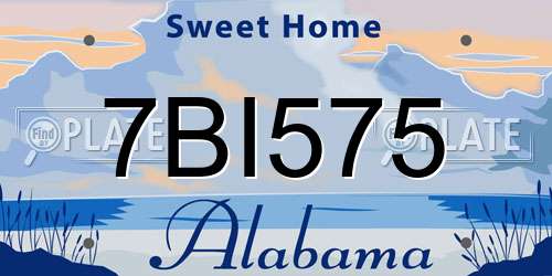 7BI575 Alabama License Plate