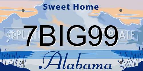 7BIG99 Alabama License Plate