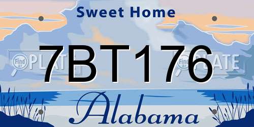 7BT176 Alabama License Plate