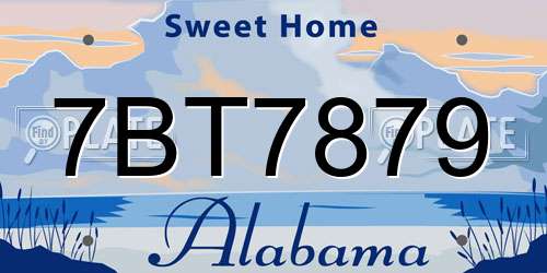 7BT7879 Alabama License Plate