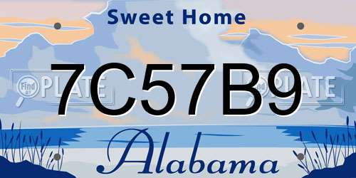 7C57B9 Alabama License Plate