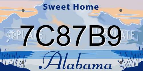 7C87B9 Alabama License Plate
