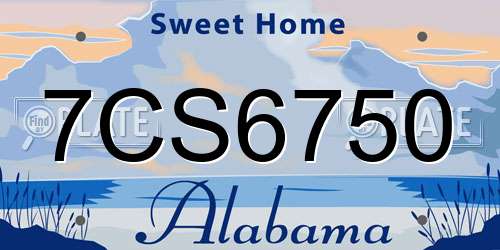 7CS6750 Alabama License Plate