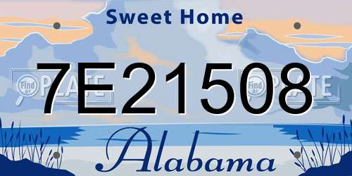 7E21508 Alabama License Plate