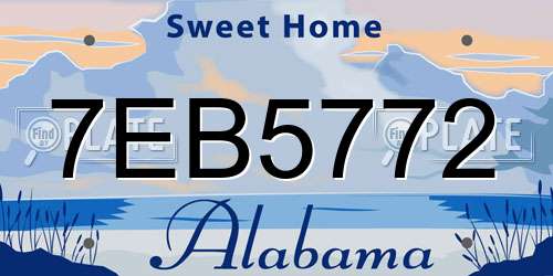 7EB5772 Alabama License Plate