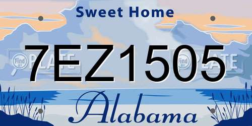 7EZ1505 Alabama License Plate