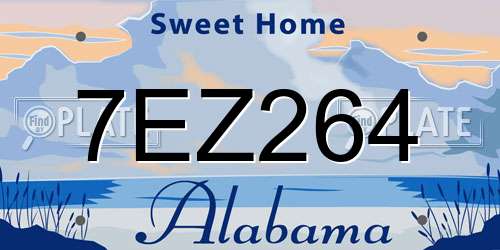 7EZ264 Alabama License Plate