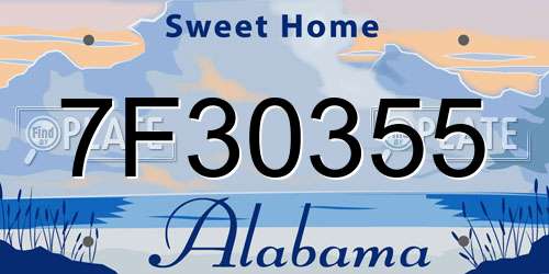 7F30355 Alabama License Plate