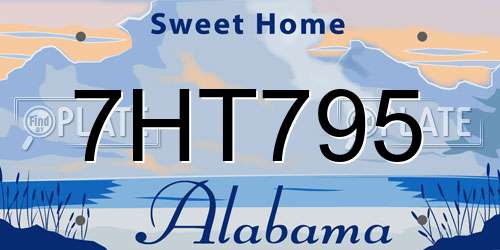 7HT795 Alabama License Plate