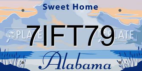 7IFT79 Alabama License Plate