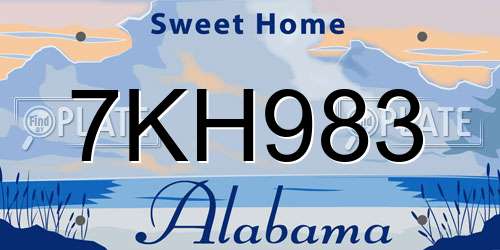 7KH983 Alabama License Plate