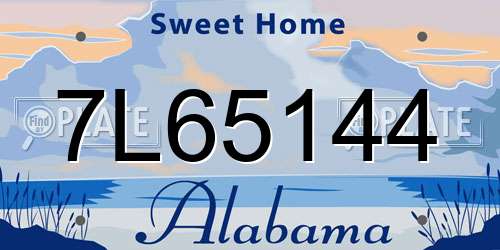 7L65144 Alabama License Plate