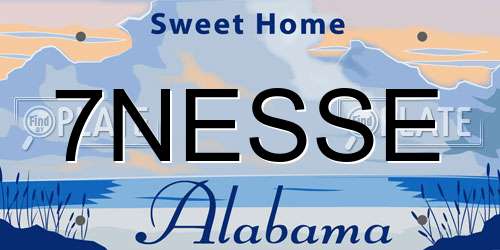 7NESSE Alabama License Plate