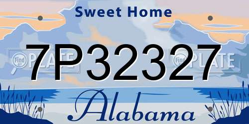 7P32327 Alabama License Plate