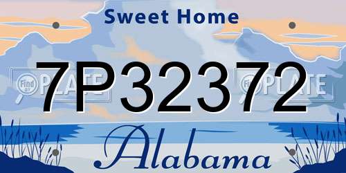 7P32372 Alabama License Plate